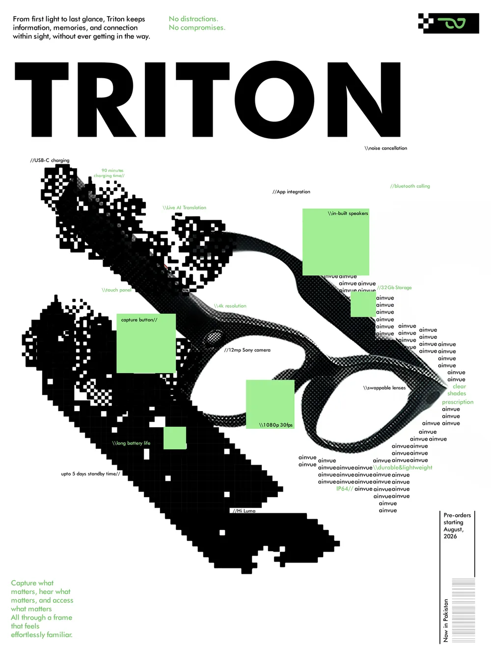 Ainvue smart eyewear — AI vision